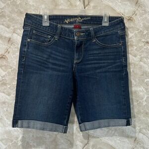 Arizona‎ Jean Co. Denim Bermuda Shorts Dark Wash Cuffed Blue Size 5